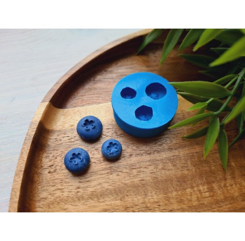 Silicone mold, Blueberry, style 8, 3 elements, ~ Ø 1-1.3 cm, H:0.6-0.7 cm