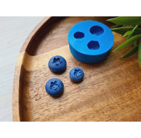 Silicone mold, Blueberry, style 8, 3 elements, ~ Ø 1-1.3 cm, H:0.6-0.7 cm