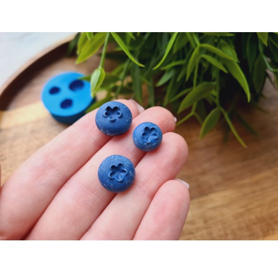 Silicone mold, Blueberry, style 8, 3 elements, ~ Ø 1-1.3 cm, H:0.6-0.7 cm