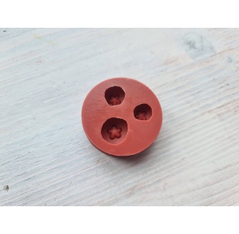 Silicone mold, Blueberry, style 8, 3 elements, ~ Ø 1-1.3 cm, H:0.6-0.7 cm