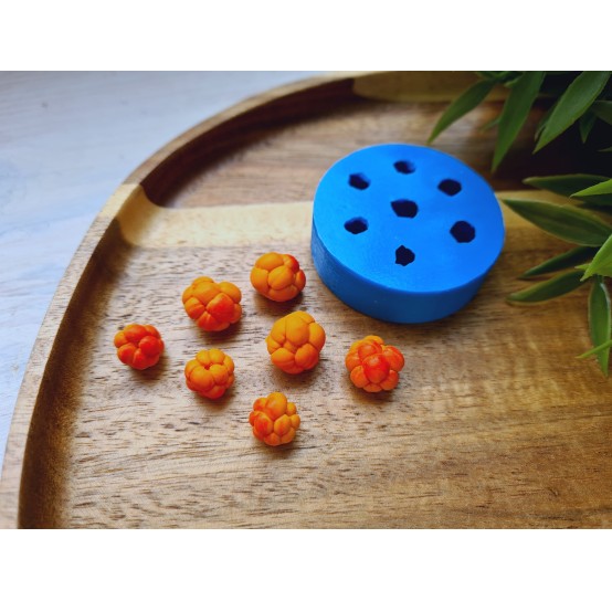 Silicone mold, Cloudberry, style 3, 7 elements, ~ Ø 0.9-1.2 cm, H:1-1.1 cm