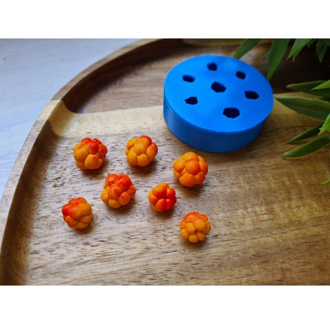 Silicone mold, Cloudberry, style 3, 7 elements, ~ Ø 0.9-1.2 cm, H:1-1.1 cm