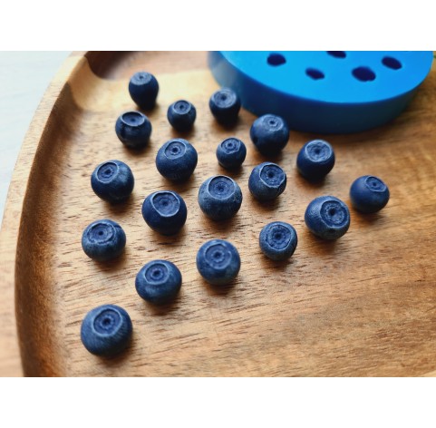 Silicone mold, Blueberry, style 9, 19 elements, ~ Ø 0.7-1 cm, H:0.7-0.9 cm