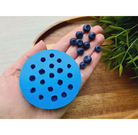 Silicone mold, Blueberry, style 9, 19 elements, ~ Ø 0.7-1 cm, H:0.7-0.9 cm