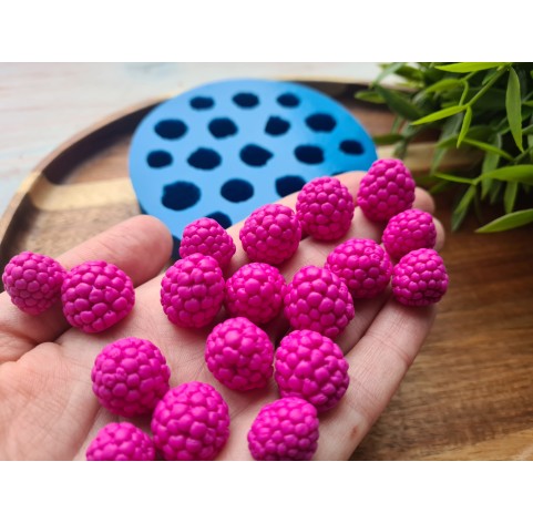 Silicone mold, Raspberry, style 10, 19 elements, ~ Ø 1.3-1.7 cm, H:1.3-1.5 cm