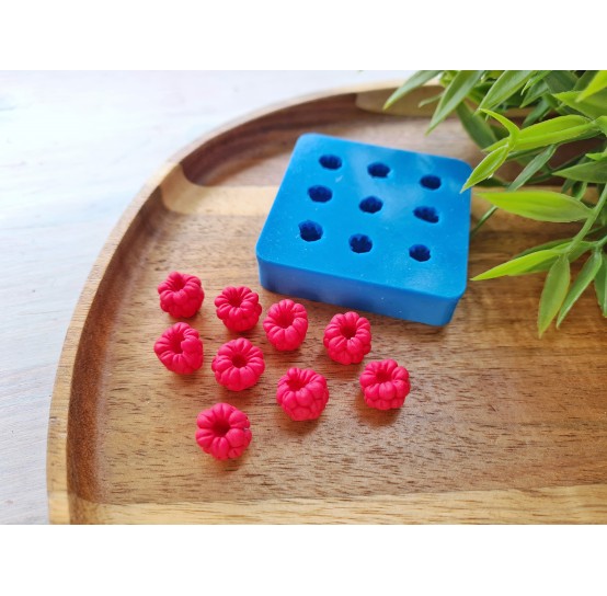 Silicone mold, Raspberry, style 23, inverted, 9 elements, ~ Ø 1.1 cm, H:1 cm