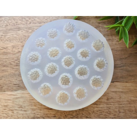 Silicone mold, Blackberry, style 2, 19 elements, ~ Ø 1.1 cm, H:1.1-1.3 cm