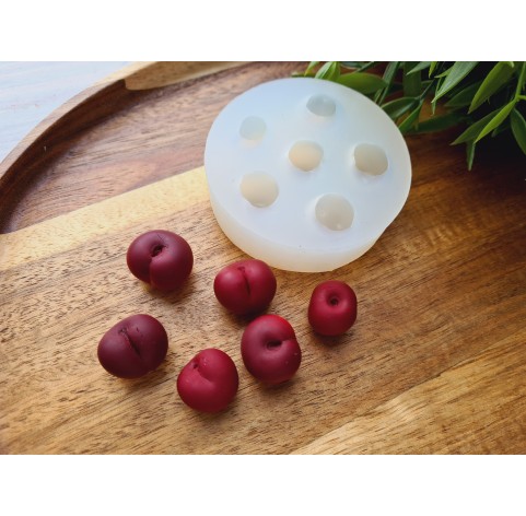 Silicone mold, Cherry, style 5, 6 elements, ~ 1.6-1.9 cm, H:1.2-1.5 cm