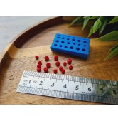 Silicone mold, Cherry, style 10, miniature 1:6, 10 elements, ~ Ø 0.3-0.5 cm, H:0.2-0.4 cm