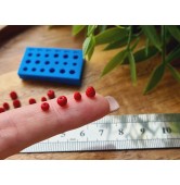 Silicone mold, Cherry, style 10, miniature 1:6, 10 elements, ~ Ø 0.3-0.5 cm, H:0.2-0.4 cm