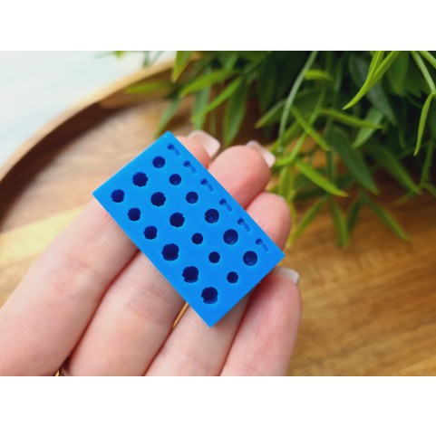 Silicone mold, Cherry, style 10, miniature 1:6, 10 elements, ~ Ø 0.3-0.5 cm, H:0.2-0.4 cm
