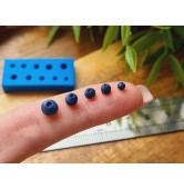 Silicone mold, Blueberry, style 10, miniature 1:6, 10 elements, ~ Ø 0.3-0.5 cm, H:0.2-0.4 cm