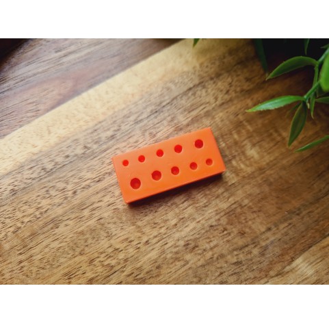 Silicone mold, Blueberry, style 10, miniature 1:6, 10 elements, ~ Ø 0.3-0.5 cm, H:0.2-0.4 cm