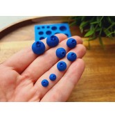 Silicone mold, Blueberry, style 11, 17 elements, ~ Ø 0.3-1.3 cm, H:0.3-0.9 cm