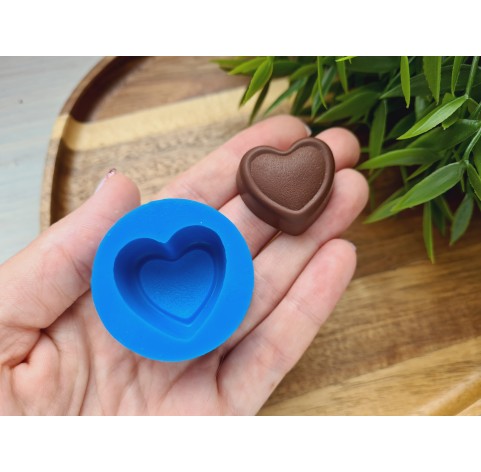 Silicone mold, Chocolate, style 5, heart, ~ 2.6*2.9 cm, H:1.3 cm