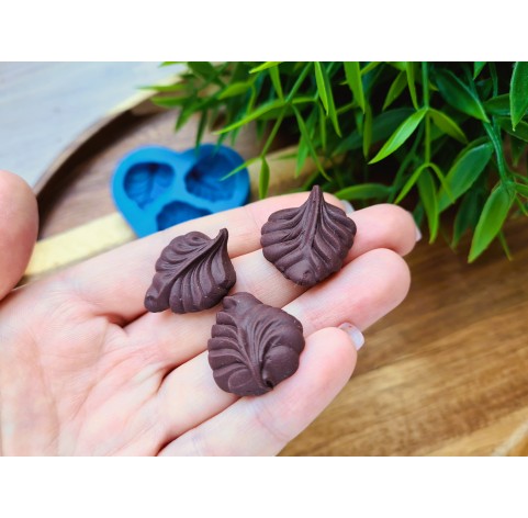 Silicone mold, Chocolate, style 12, leaf, ~ 2.4-2.6*2.1-2.3 cm, H:0.7-0.8 cm