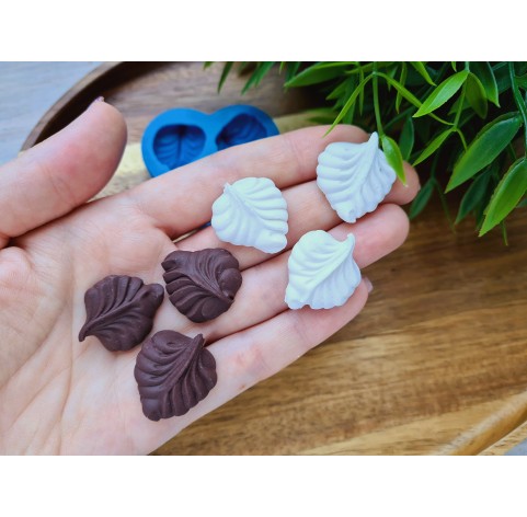 Silicone mold, Chocolate, style 12, leaf, ~ 2.4-2.6*2.1-2.3 cm, H:0.7-0.8 cm