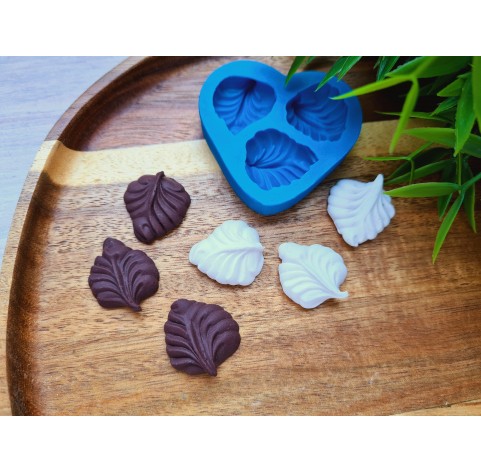 Silicone mold, Chocolate, style 12, leaf, ~ 2.4-2.6*2.1-2.3 cm, H:0.7-0.8 cm