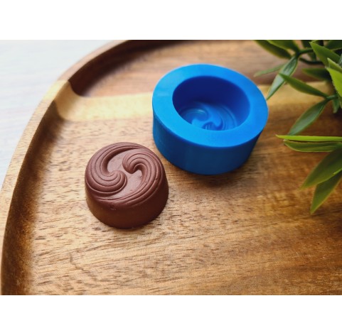 Silicone mold, Chocolate, style 25, ~ Ø 2.6 cm, H:1.3 cm