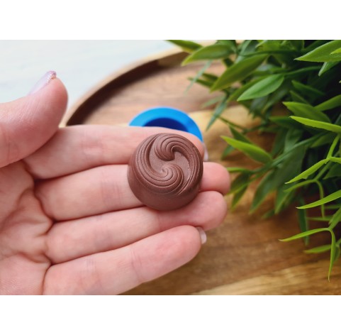 Silicone mold, Chocolate, style 25, ~ Ø 2.6 cm, H:1.3 cm