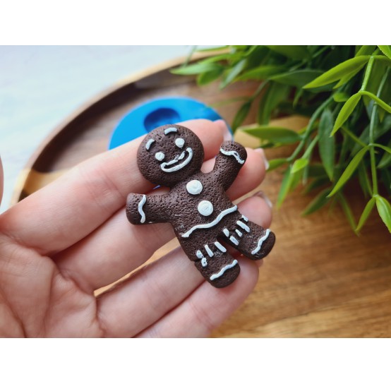 Silicone mold, Gingerbread man, style 3, ~ 4*5 cm, H:0.8 cm