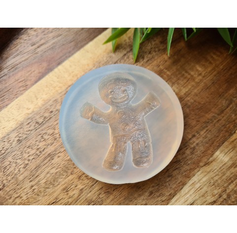 Silicone mold, Gingerbread man, style 3, ~ 4*5 cm, H:0.8 cm