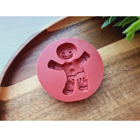 Silicone mold, Gingerbread man, style 3, ~ 4*5 cm, H:0.8 cm