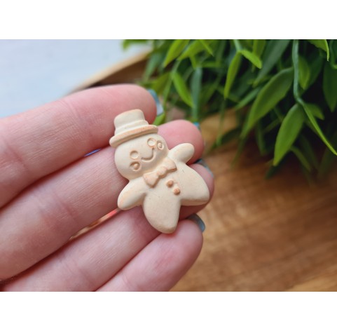 Silicone mold, Gingerbread, style 5, snowman, ~ 2.5*3.1 cm, H:0.5 cm