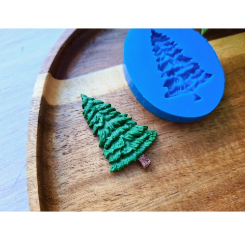 Silicone mold, Christmas tree, style 1, ~ 2.5*4.3 cm, H:0.5 cm