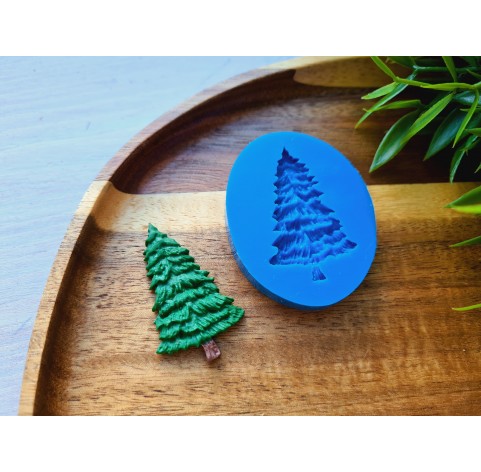 Silicone mold, Christmas tree, style 1, ~ 2.5*4.3 cm, H:0.5 cm