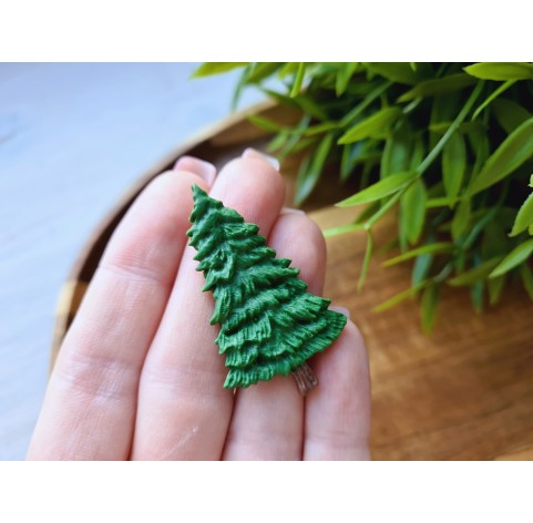 Silicone mold, Christmas tree, style 1, ~ 2.5*4.3 cm, H:0.5 cm