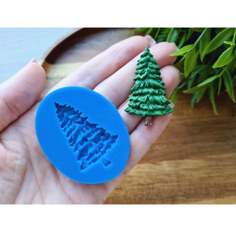 Silicone mold, Christmas tree, style 1, ~ 2.5*4.3 cm, H:0.5 cm