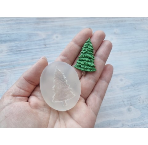 Silicone mold, Christmas tree, style 1, ~ 2.5*4.3 cm, H:0.5 cm