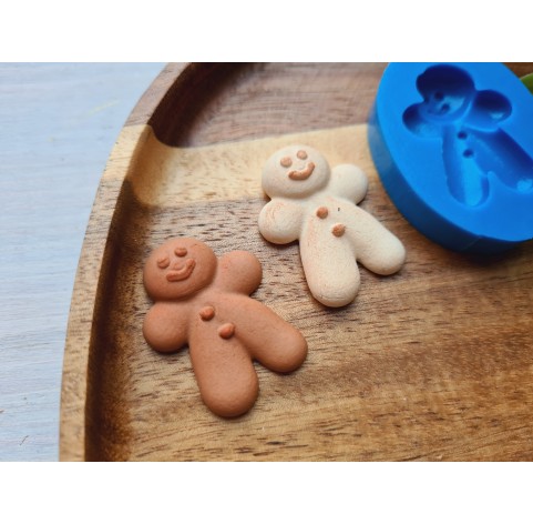 Silicone mold, Gingerbread man, style 7, ~ 2.3*3.1 cm, H:0.7 cm