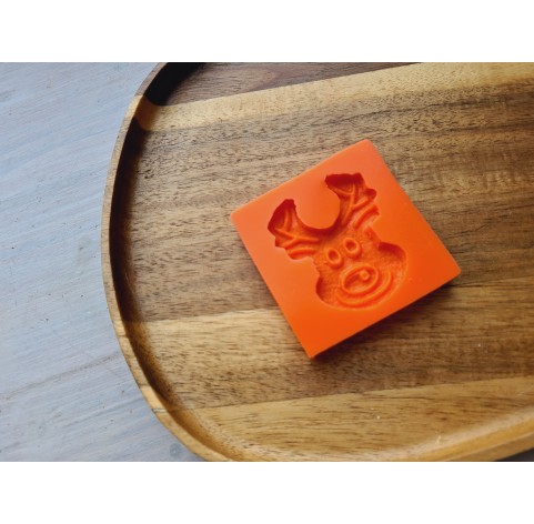 Silicone mold, Gingerbread, style 8, deer, ~ 4.5*5.4 cm, H:0.6 cm