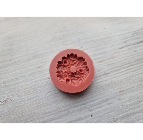 Silicone mold, Christmas wreath, ~ Ø 2.7 cm, H:0.4 cm