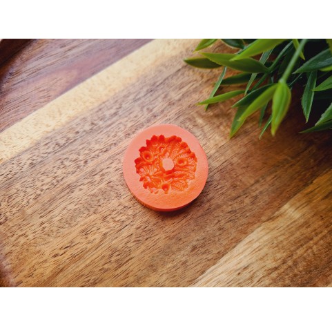 Silicone mold, Christmas wreath, ~ Ø 2.7 cm, H:0.4 cm