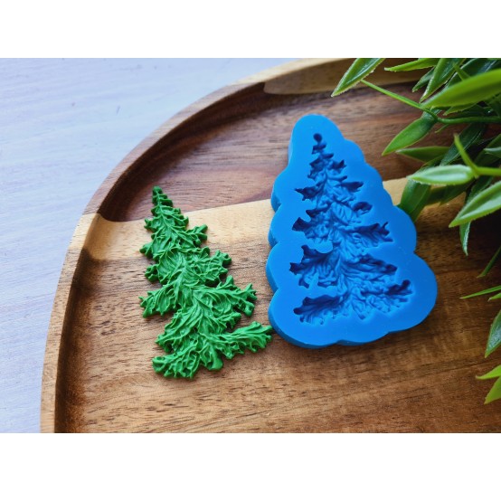 Silicone mold, Christmas tree, style 3, ~ 3.6*6.2 cm, H:0.6 cm