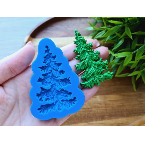 Silicone mold, Christmas tree, style 3, ~ 3.6*6.2 cm, H:0.6 cm