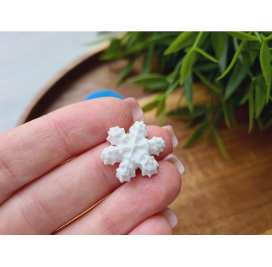 Silicone mold, Snowflake, style 1, small, ~ Ø 1.7 cm, H:0.5 cm