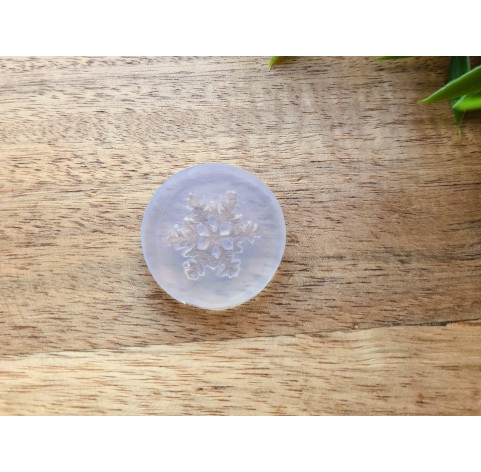Silicone mold, Snowflake, style 2, small, ~ Ø 1.7 cm, H:0.3 cm
