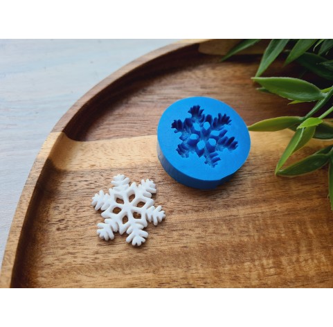 Silicone mold, Snowflake, style 3, large, ~ Ø 2.5 cm, H:0.4 cm