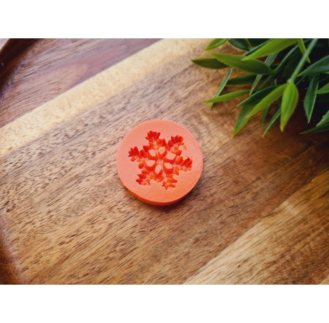 Silicone mold, Snowflake, style 3, large, ~ Ø 2.5 cm, H:0.4 cm