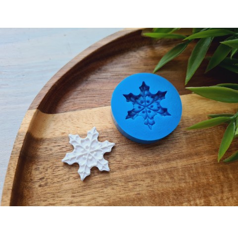 Silicone mold, Snowflake, style 4, large, ~ Ø 2.3 cm, H:0.4 cm