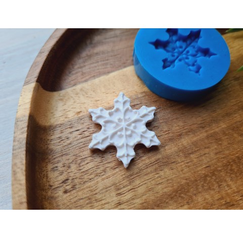 Silicone mold, Snowflake, style 4, large, ~ Ø 2.3 cm, H:0.4 cm