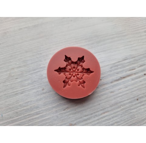 Silicone mold, Snowflake, style 4, large, ~ Ø 2.3 cm, H:0.4 cm