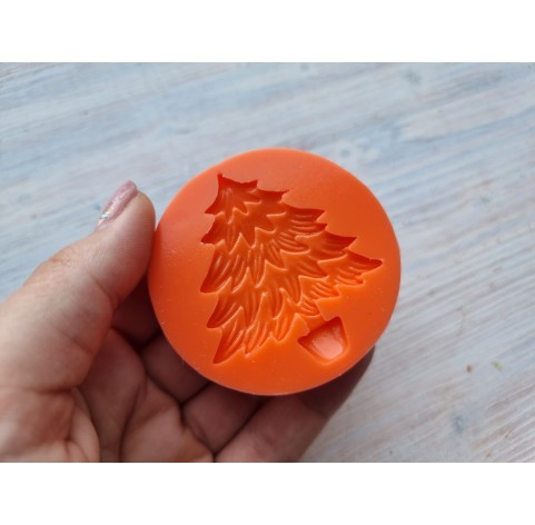 Silicone mold, Christmas tree, style 4, in a pot, ~ 4.6*5.4 cm, H:0.5 cm