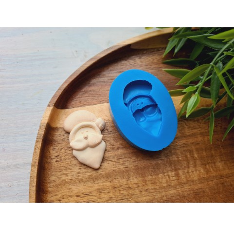 Silicone mold, Santa Claus, style 2, ~ 2.7*4.1 cm, H:0.7 cm