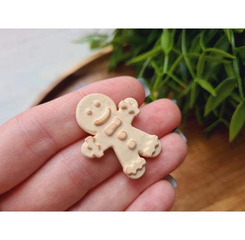 Silicone mold, Gingerbread man, style 1, boy, ~ 3*2.6 cm, H:0.4 cm