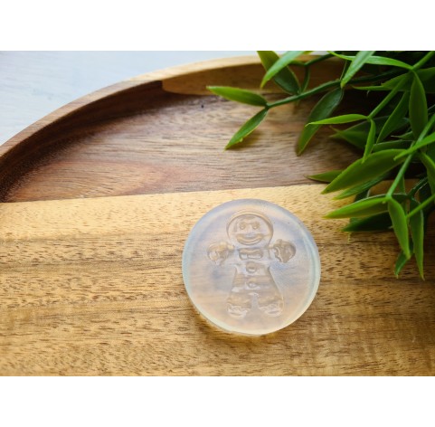Silicone mold, Gingerbread man, style 1, boy, ~ 3*2.6 cm, H:0.4 cm